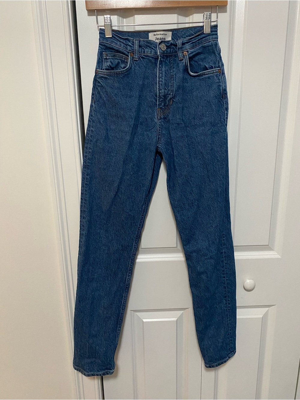 Reformation Liza Ultra High Rise Straight Leg Jeans